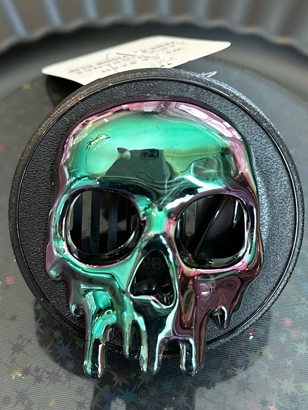 Bath & Body Works Iridescent Skull Car Fragrance Holder Visor Vent Clip 2026